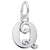 Initial Q Charm In 14K White Gold