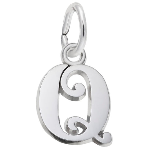 Initial Q Charm In Sterling Silver