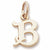 Initial B charm in 14K Yellow Gold