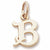 Initial B charm in Yellow Gold Plated hide-image