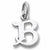 Initial B charm in 14K White Gold hide-image