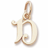 Initial D charm in Yellow Gold Plated hide-image