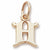 Initial H charm in 14K Yellow Gold