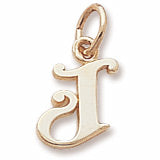 Initial J charm in 14K Yellow Gold