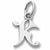 Initial K charm in Sterling Silver hide-image