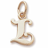 Initial L charm in Yellow Gold Plated hide-image