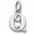 Initial Q charm in 14K White Gold hide-image