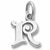 Initial R charm in Sterling Silver hide-image