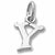 Initial Y charm in Sterling Silver hide-image