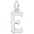 Initial E Charm In Sterling Silver