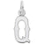 Initial Q Charm In 14K White Gold