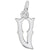 Initial V Charm In Sterling Silver