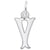 Initial Y Charm In Sterling Silver