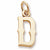Initial D charm in 14K Yellow Gold