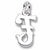 Initial F charm in Sterling Silver hide-image
