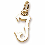 Initial J charm in Yellow Gold Plated hide-image