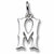 Initial M charm in 14K White Gold hide-image