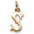 Initial S charm in 14K Yellow Gold