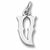 Initial V charm in Sterling Silver hide-image