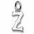 Initial Z charm in Sterling Silver hide-image