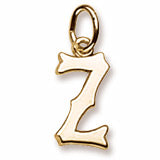 Initial Z charm in Yellow Gold Plated hide-image