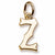 Initial Z charm in Yellow Gold Plated hide-image