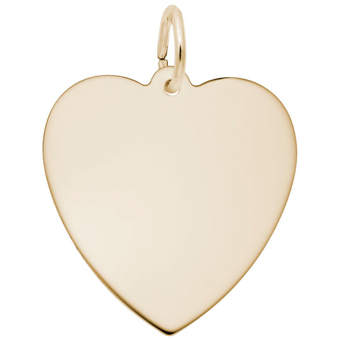 Heart Charm in Yellow Gold Plated