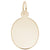 Oval Disc Charm in Yellow Gold Plated