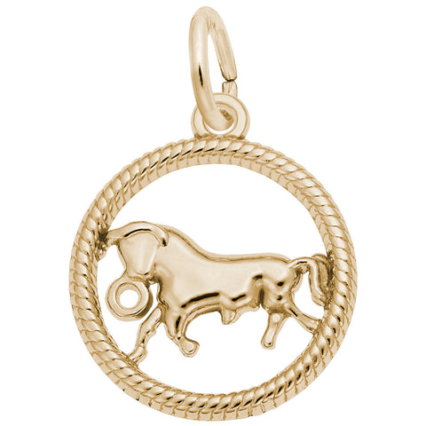 Taurus Charm In Yellow Gold