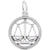 Libra Charm In 14K White Gold