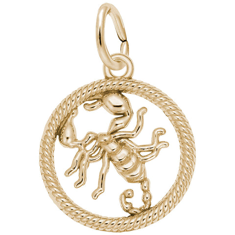 Scorpio Charm in Yellow Gold Plated