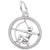 Sagittarius Charm In 14K White Gold