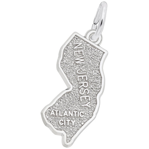 Atlantic City, New Jersey Charm In Sterling Silver