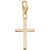 Cross Charm In Yellow Gold