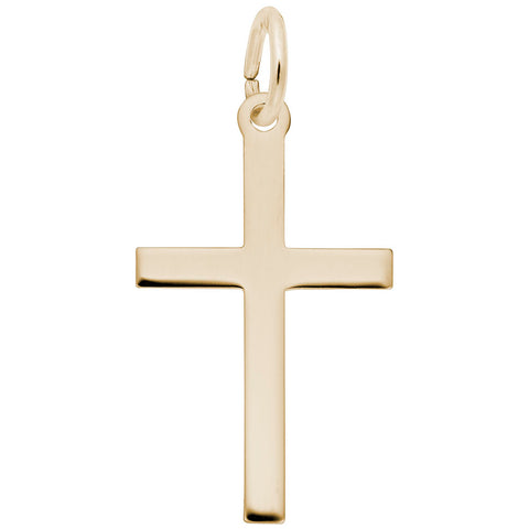 Cross Charm In Yellow Gold