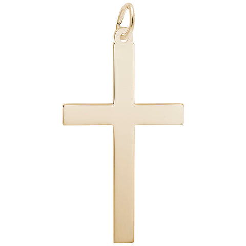 Cross Charm in Yellow Gold Plated