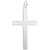 Cross Charm In 14K White Gold