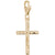Cross Charm in Yellow Gold Plated