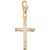 Cross Charm in Yellow Gold Plated