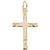 Cross Charm in Yellow Gold Plated