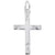 Cross Charm In 14K White Gold