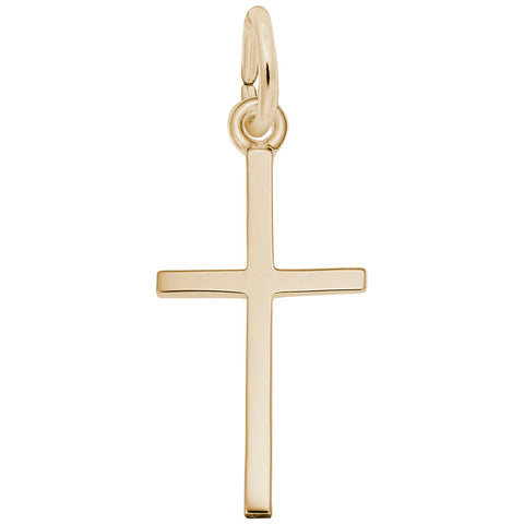 Cross Charm In Yellow Gold