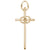 Wedding Cross Charm In Yellow Gold