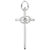 Wedding Cross Charm In Sterling Silver