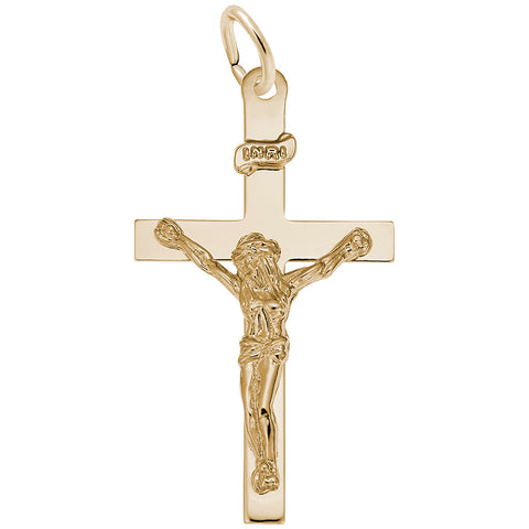 Cross Charm in Yellow Gold Plated