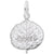 Aspen Leaf Charm In 14K White Gold