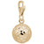 Soccer Ball Charm in Yellow Gold Plated