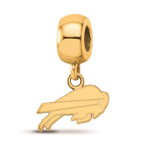 Gold Plated NFL LogoArt Buffalo Bills Extra Small Dangle Bead Charm