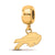 Gold Plated NFL LogoArt Buffalo Bills Extra Small Dangle Bead Charm