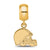 NFL Cleveland Browns Extra Small Charm Dangle Bead Charm in Gold Plated